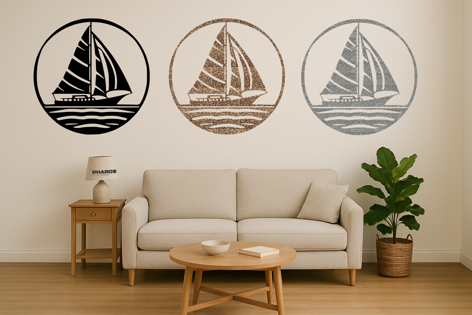 GP Sail Boat round frame - Image 4